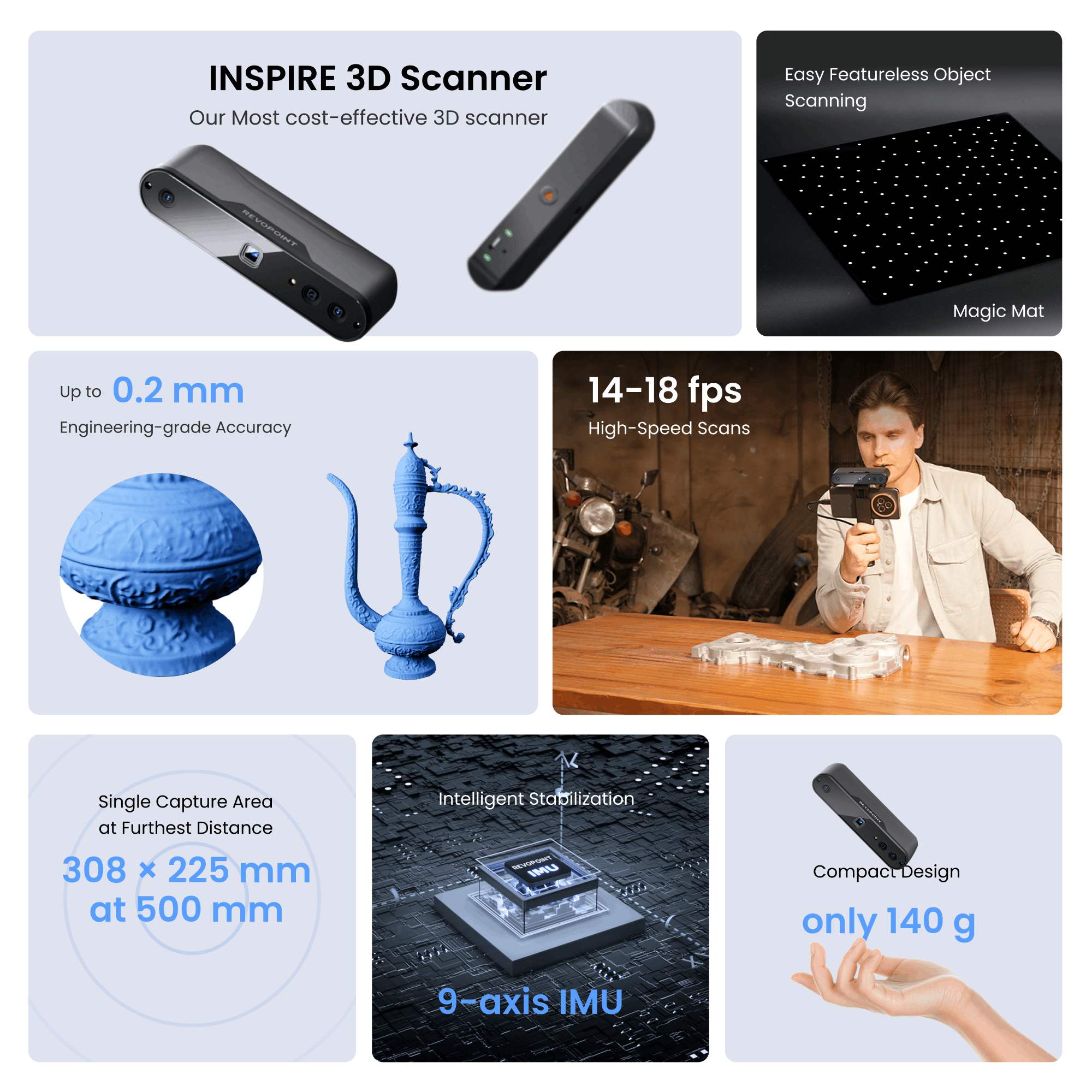 [Revopoint] INSPIRE: Affordable and Easy-to-Use 3D Scanner for 3D Printing