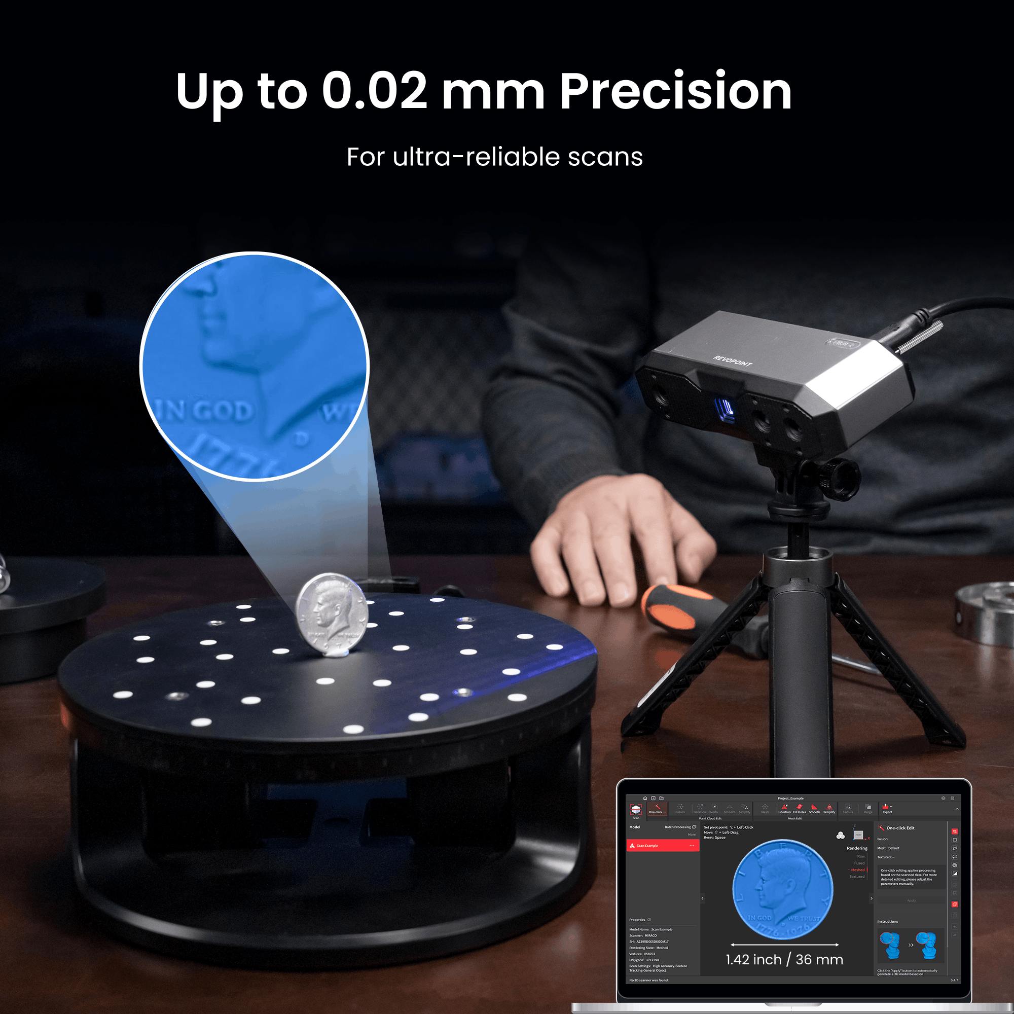 [Revopoint] MINI 2 3D Scanner: Blue Light Technology | 0.02mm Precision