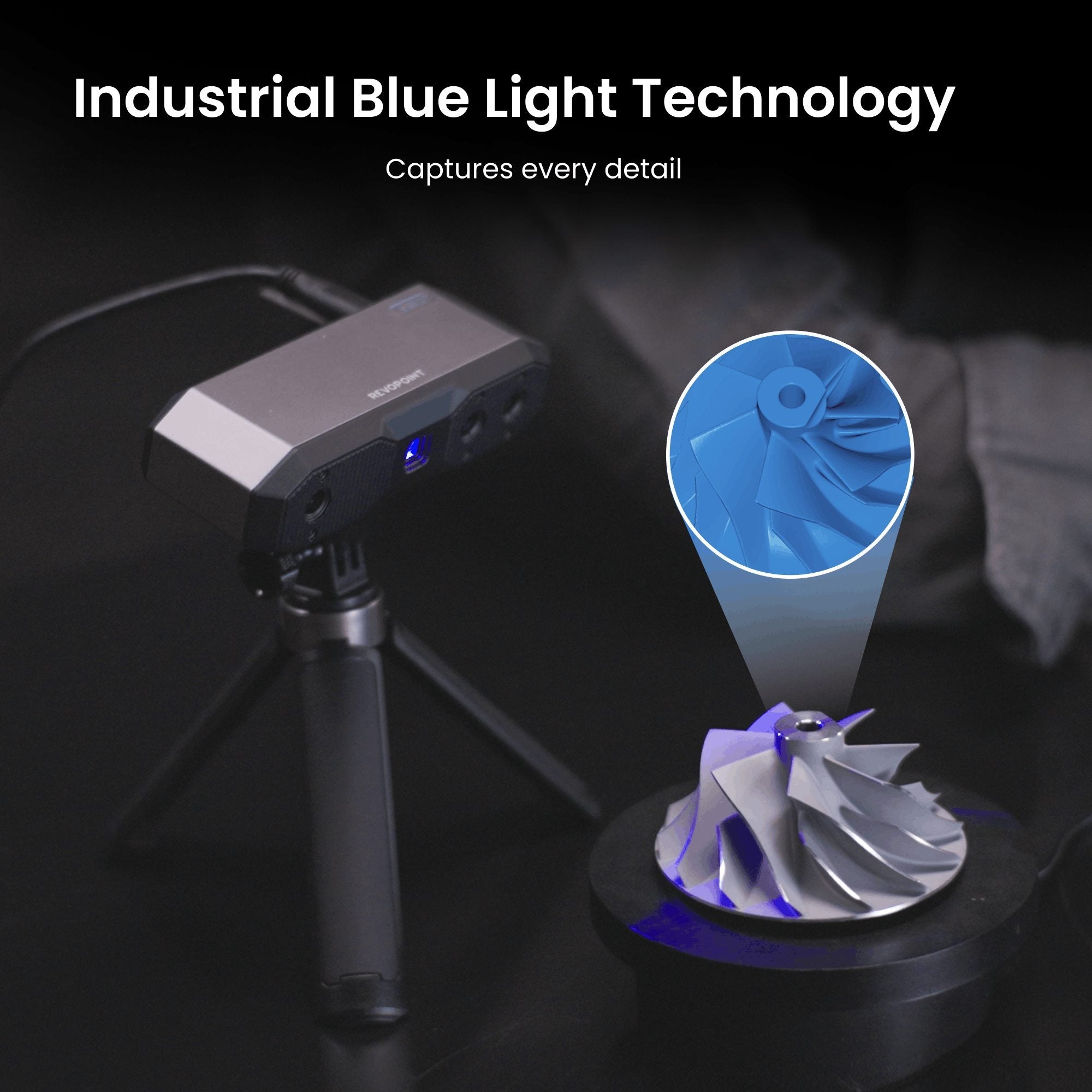 [Revopoint] MINI 2 3D Scanner: Blue Light Technology | 0.02mm Precision