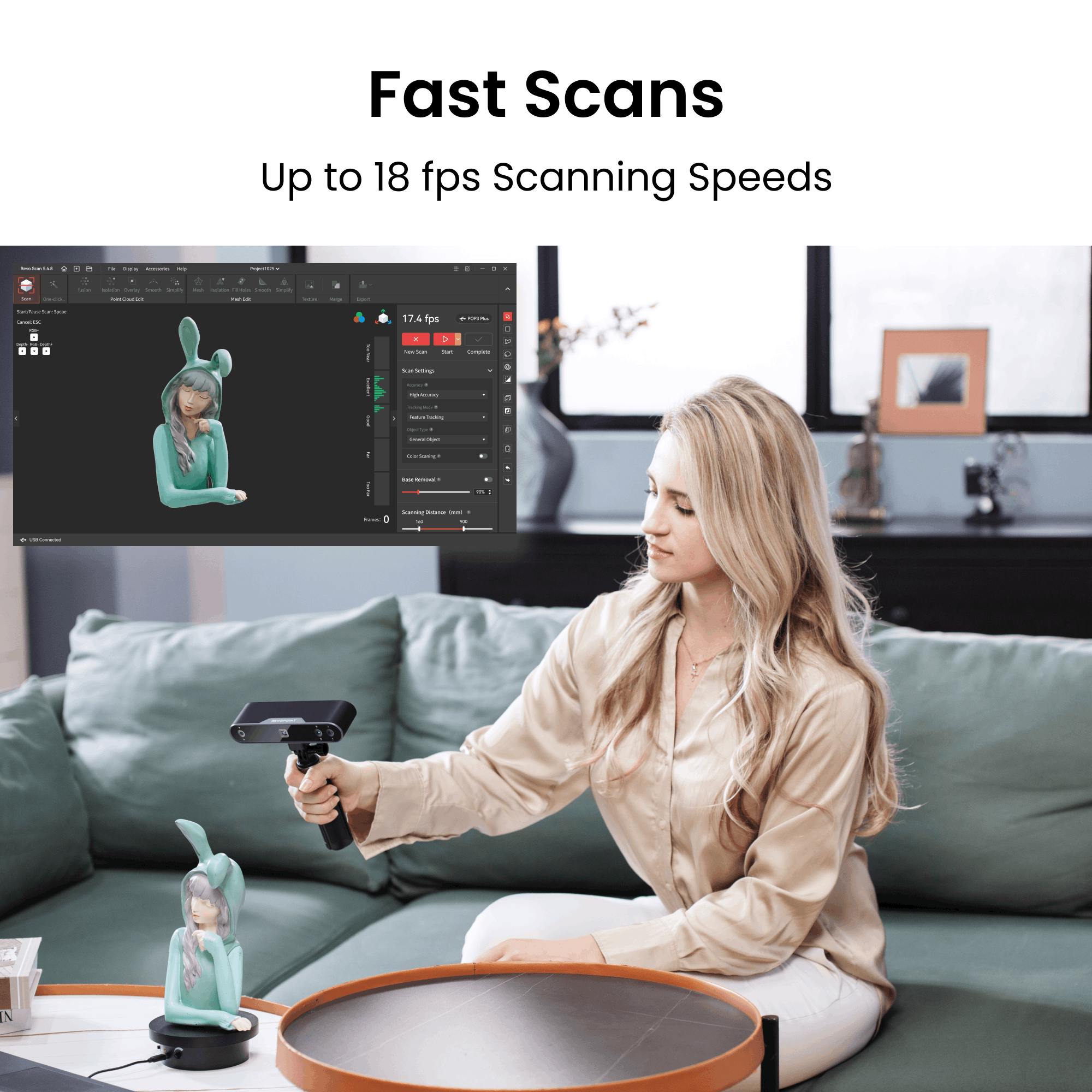 [Revopoint] POP 3 Plus: Compact 3D Scanner for Rich Color Scanning