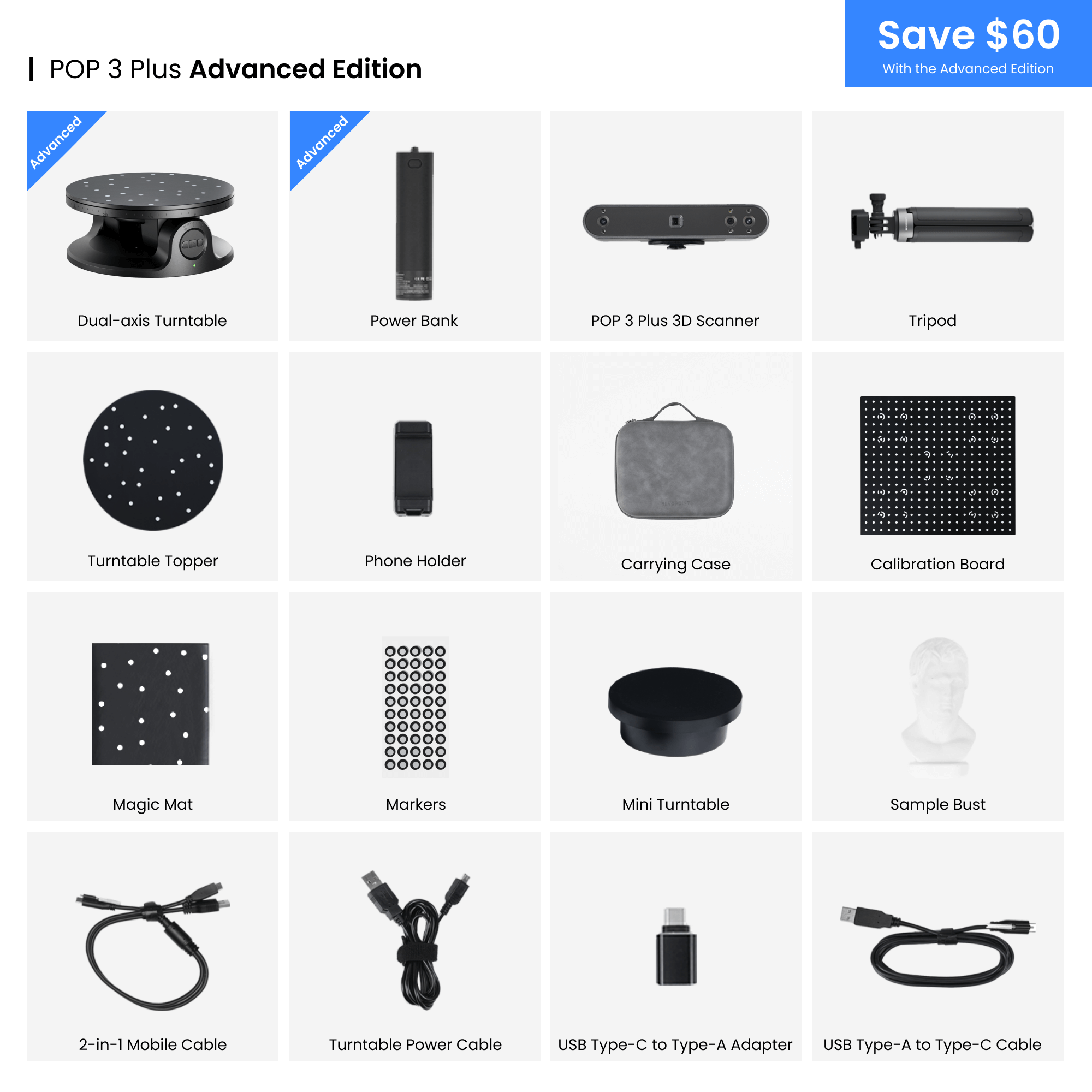 [Revopoint] POP 3 Plus: Compact 3D Scanner for Rich Color Scanning