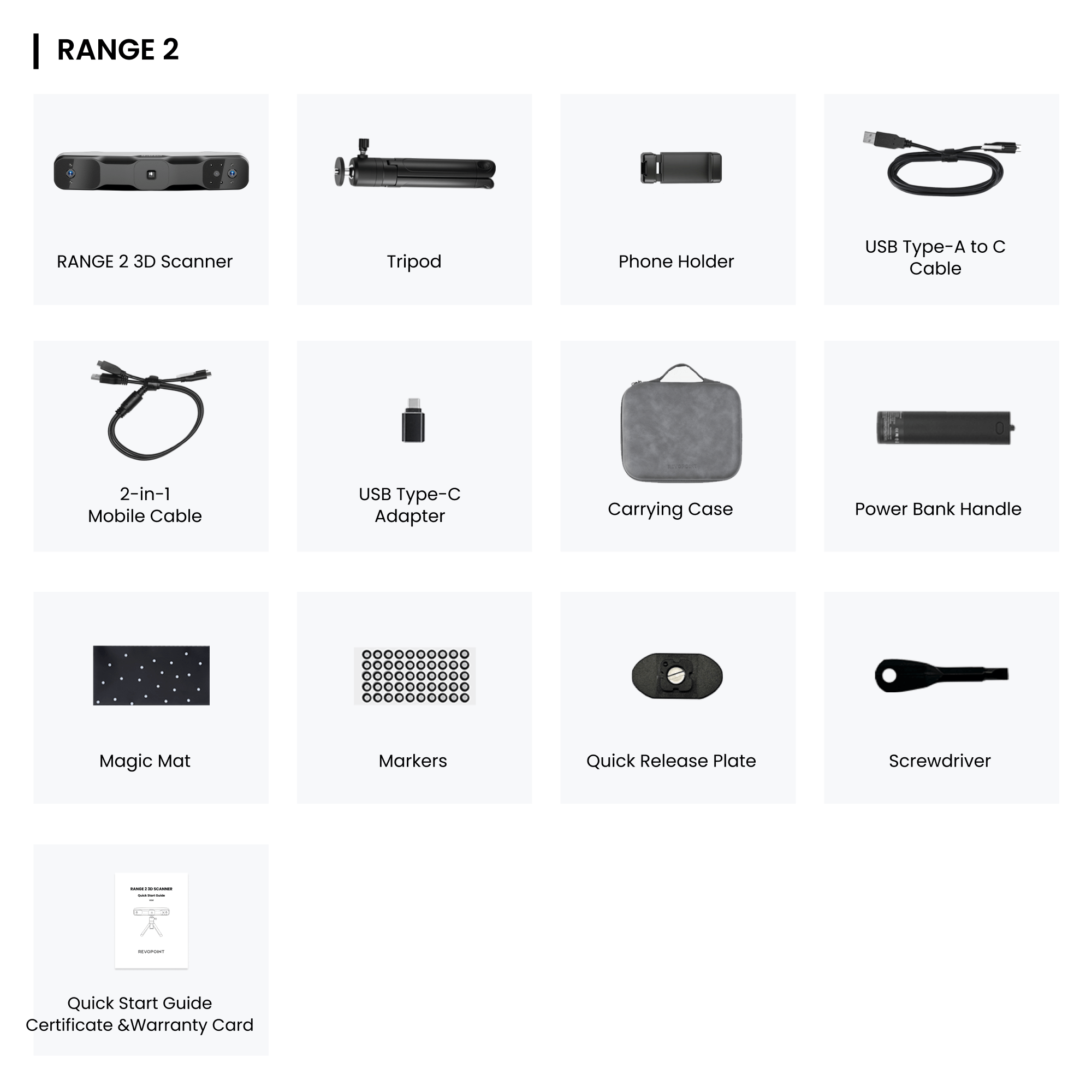 [Revopoint] RANGE 2 3D Scanner: High-Speed and Powerful Large Object 3D Scanning (6975577880284)