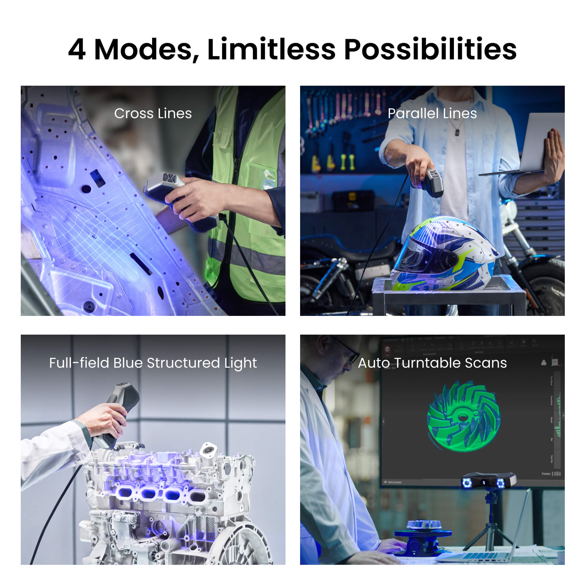 [Revopoint] MetroX: Blue Laser Line and Full-Field Structured Light 3D Scanner