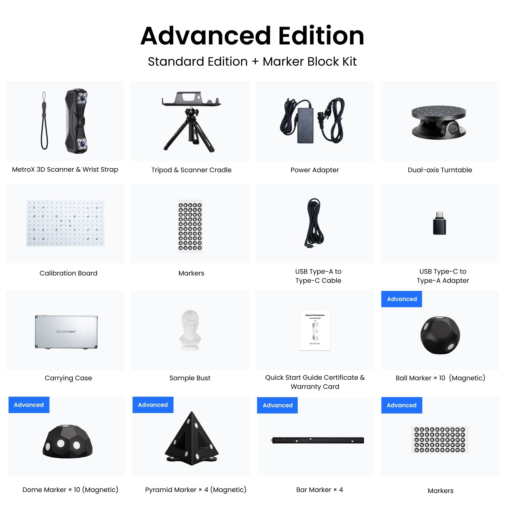 [Revopoint] MetroX: Blue Laser Line and Full-Field Structured Light 3D Scanner